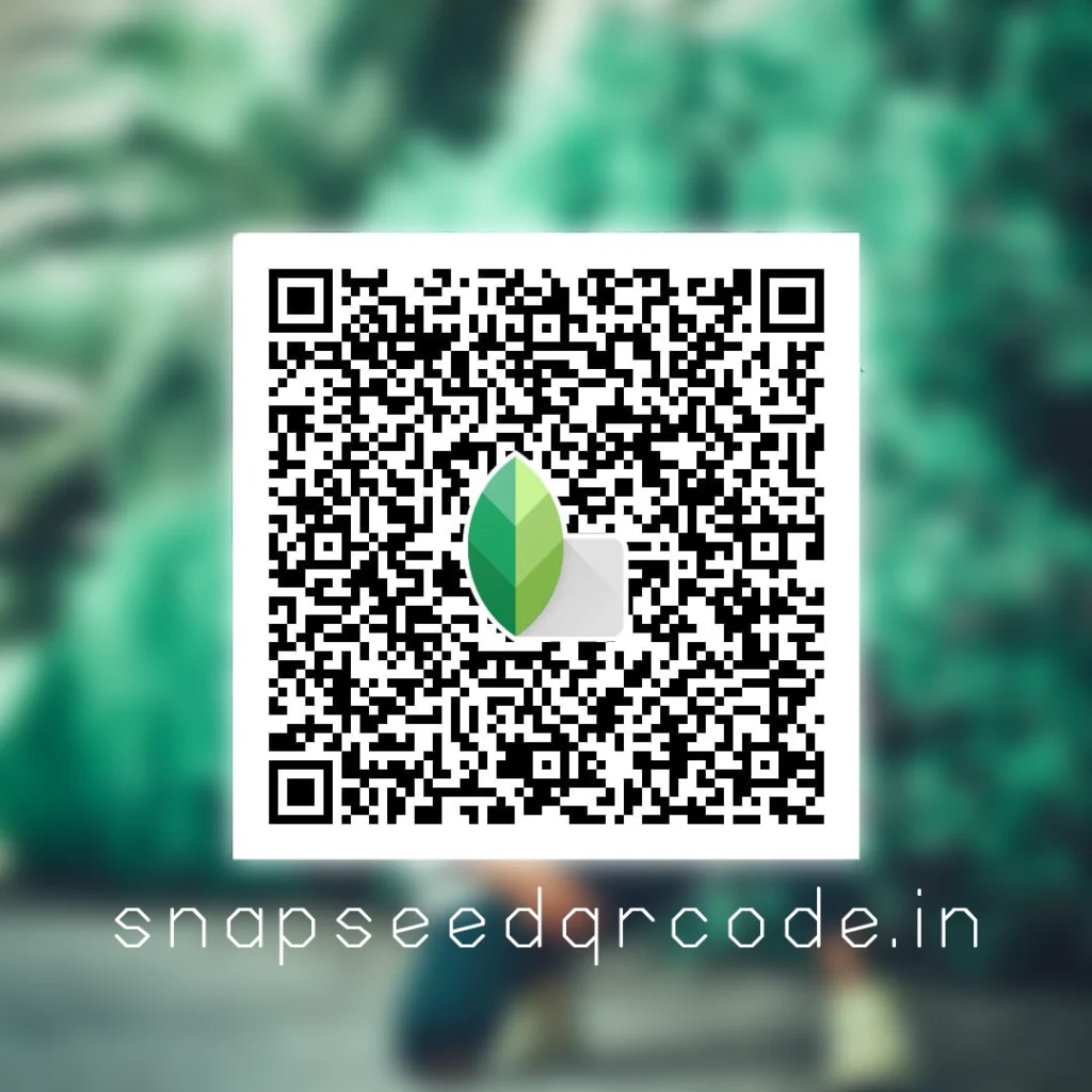 This Snapseed qr code has some forest type effect.