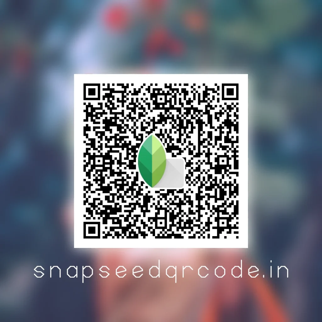 This snapseed qr code has shadow effect and also add texturer effect on image.